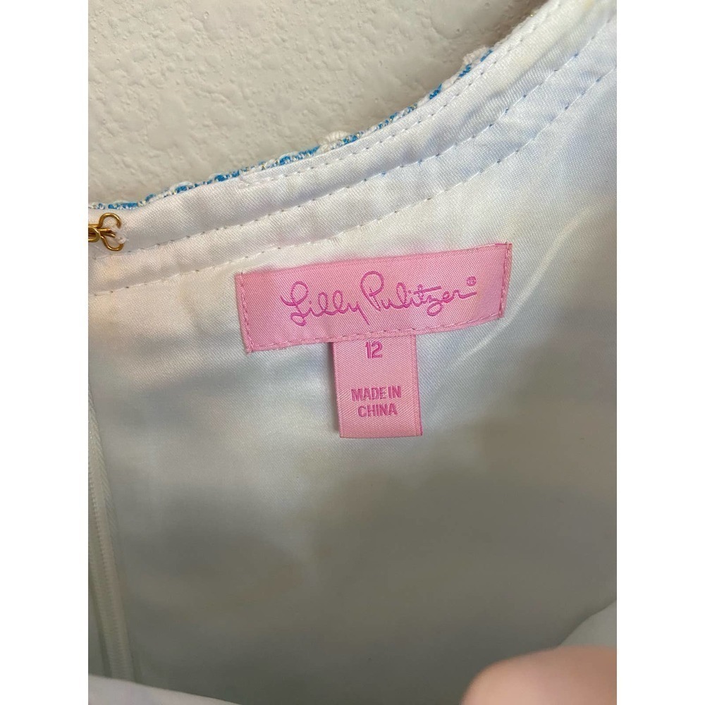 Lilly Pulitzer Womens Blue and white stripe Rylan Mini dress Size 12 - Picture 2 of 4